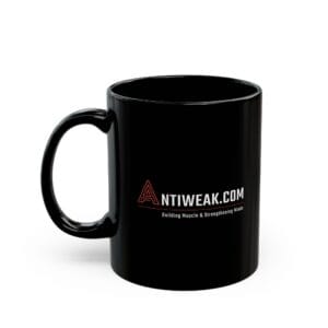 AntiWeak Motivational Mug | Black Ceramic Coffee Cup